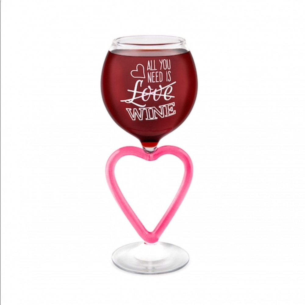 Big Mouth Heart All You Need Is Love🚫Wine Glass🍷 - Picture 2 of 6